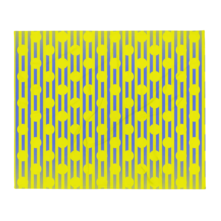 Yellow Polkadots and Stripes Throw Blanket product image (13)