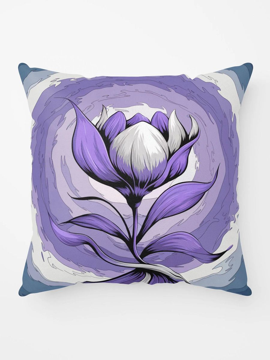 Purple and White Flower Pillow - Geometric Abstract Pillow Designs product image (1)