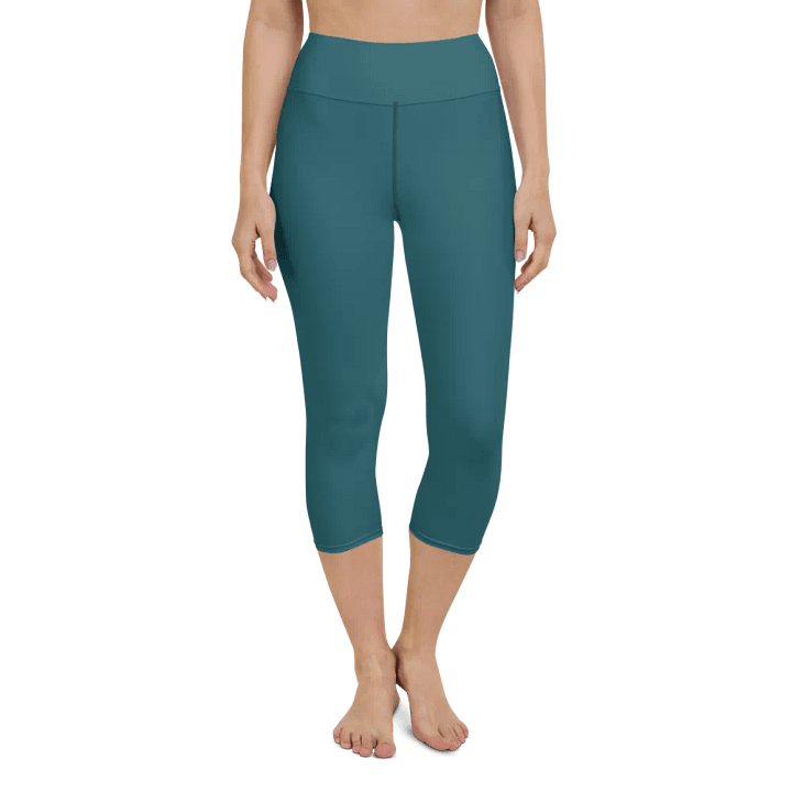 Teal Yoga Capri Leggings product image (1)