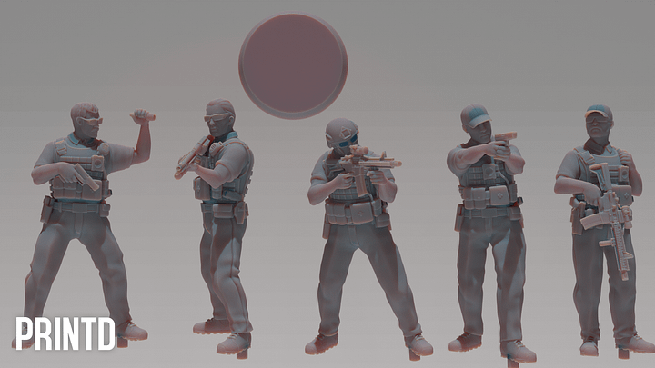 American Law Enforcement Officers - Modern Warfare Wargame Resin Models Zona Alpha product image (2)