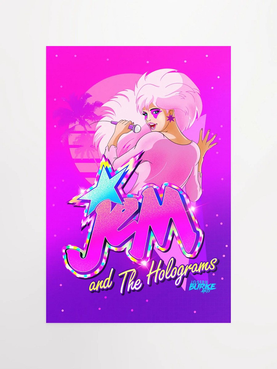 Jem and the Holograms Vaporwave Tribute 12x18 Fine Art Print product image (4)
