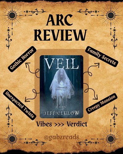✨ ARC REVIEW ✨

Veil: @jeffclulow 👻🖤🌊
Releasing August 1, 2025!

Feeling in the mood for a gothic horror with unpredictable t...