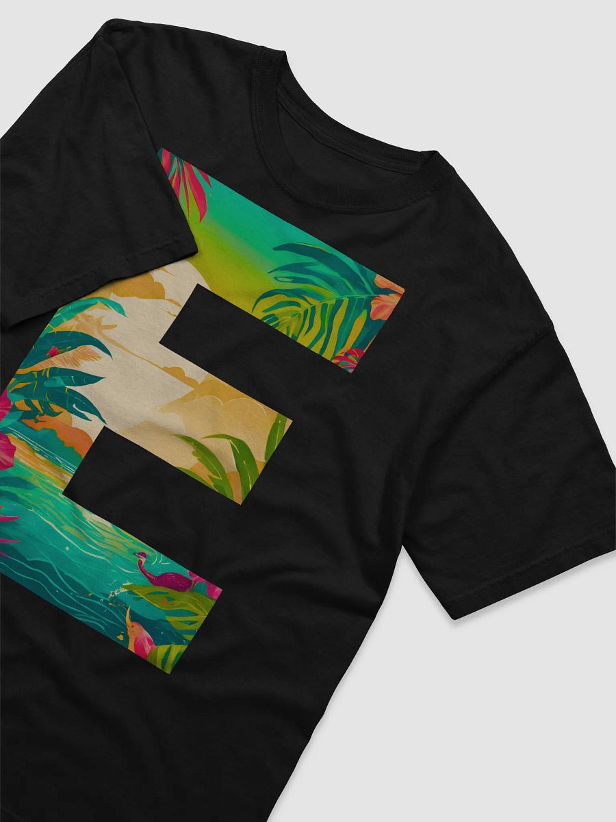 Tropical Sunset Paradise T-Shirt (Letter-E) product image (5)