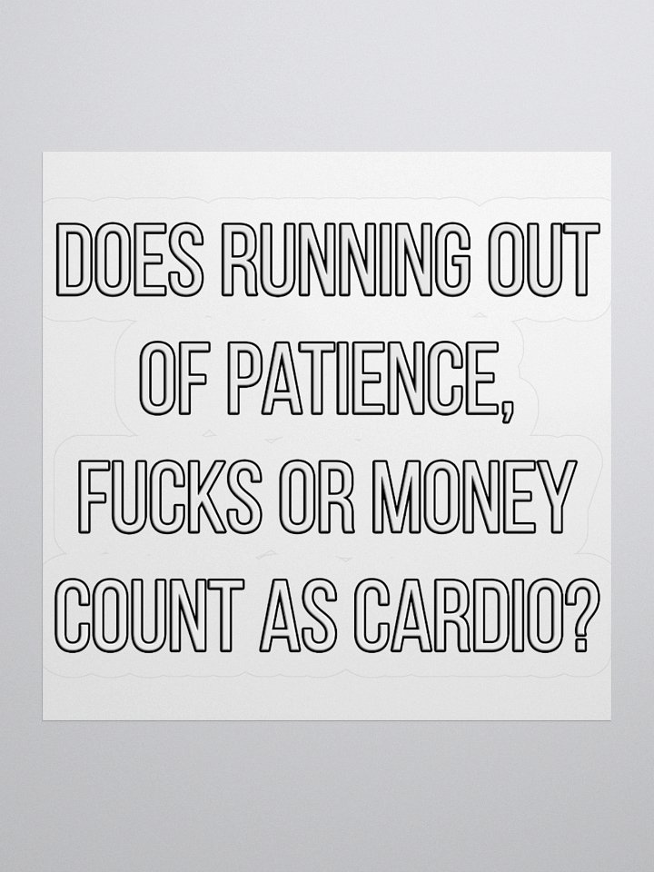 nope snark - cardio sticker product image (1)