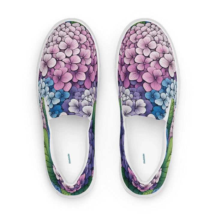 Women's Slip-On Canvas Shoes | KI-Design des Hortensien-Mandala-Motivs product image (2)