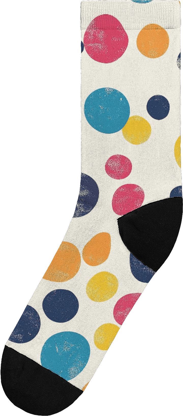 Polka Dot Illusion Vintage Retro Premium Crew Socks product image (2)