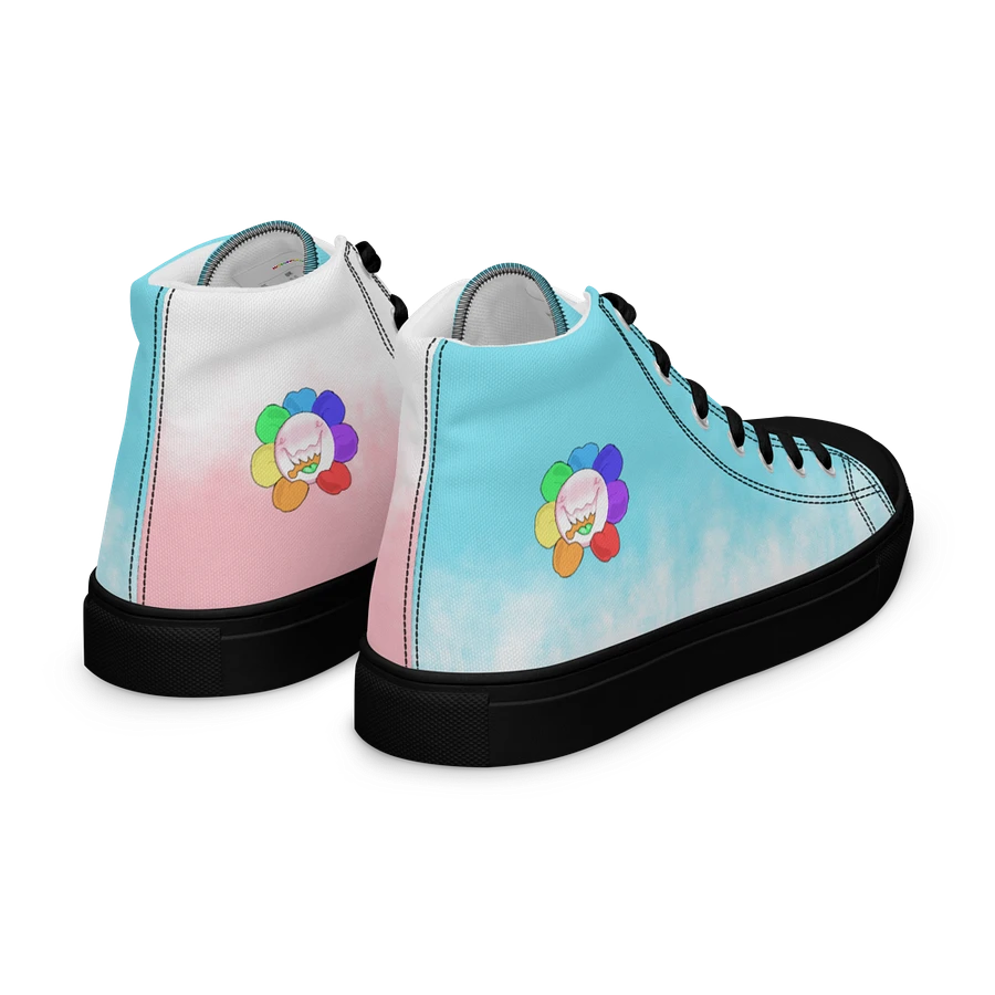 Pastel Blue, Pink and White and Black Flower Sneakers product image (27)