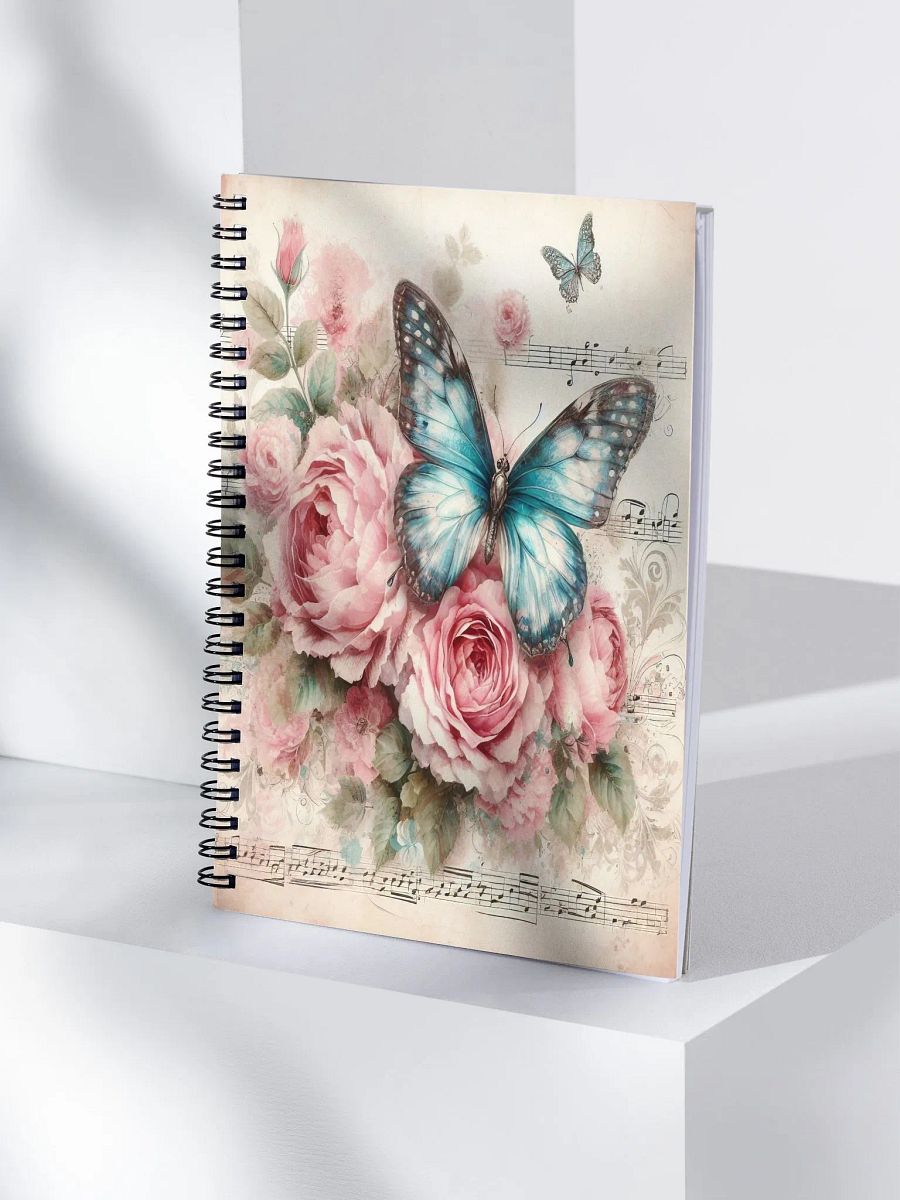 Blue Butterflies-Spiral Notebook product image (4)