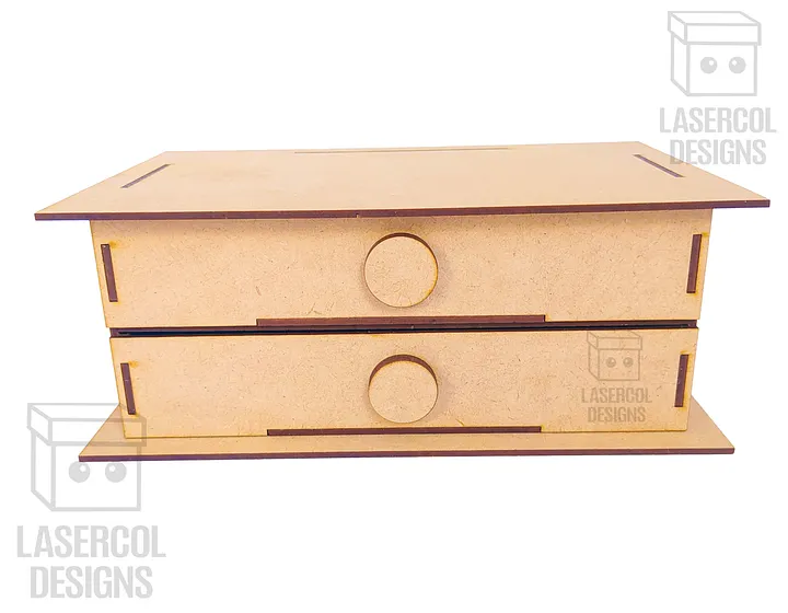 2 Drawers Desk Organizer - Laser Cut Files product image (2)