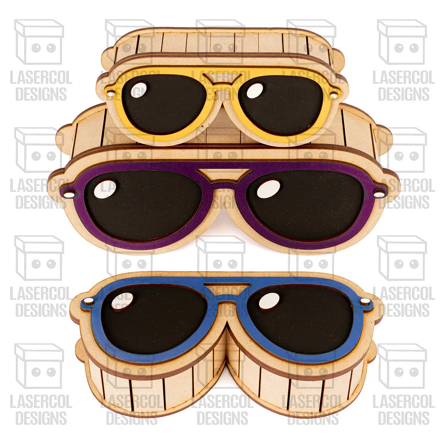 Glasses Shaped Boxes Set 2 (3 Sizes) - Laser Cut Files product image (8)
