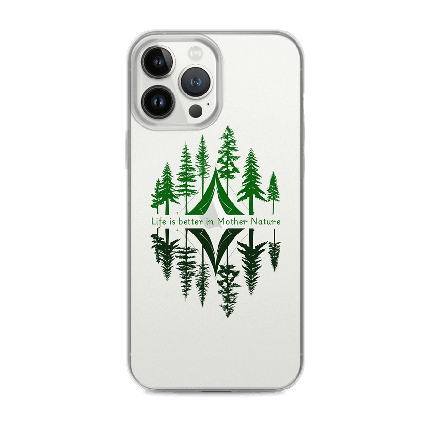Life is better in Mother Nature Clear iPhone Case ( Side -Morning- ) product image (1)
