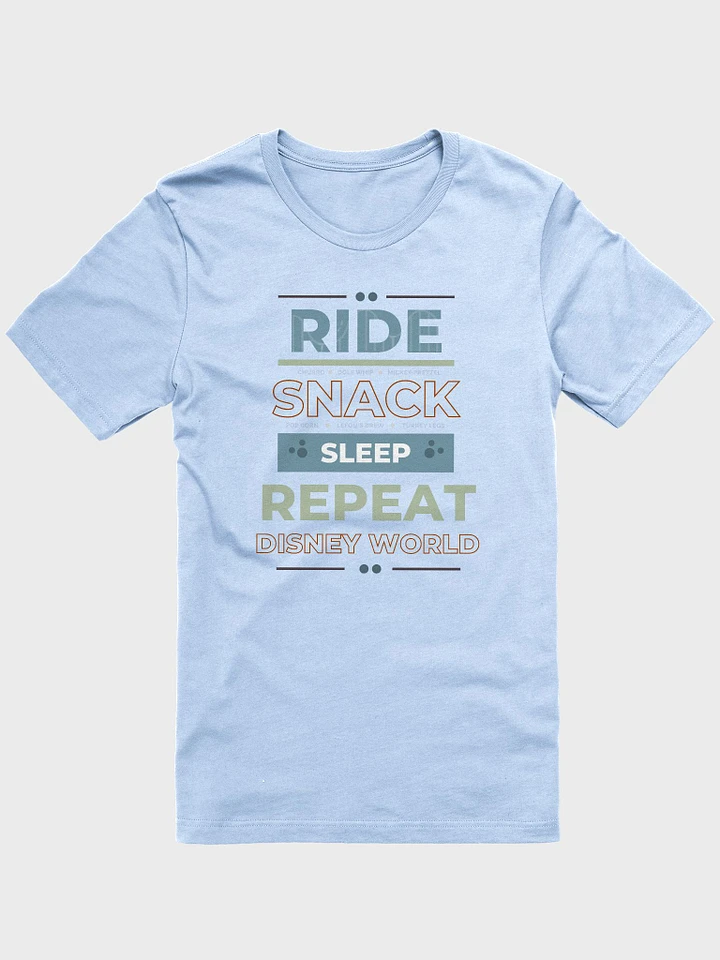 Disney Magical World Ride, Snack, Sleep, Repeat Light Colored Tee product image (1)
