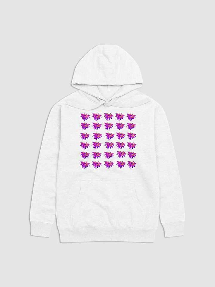Abstract Pink Floating Daisy Flower Repeating Pattern Design Unisex Pull Over Hoodie product image (2)