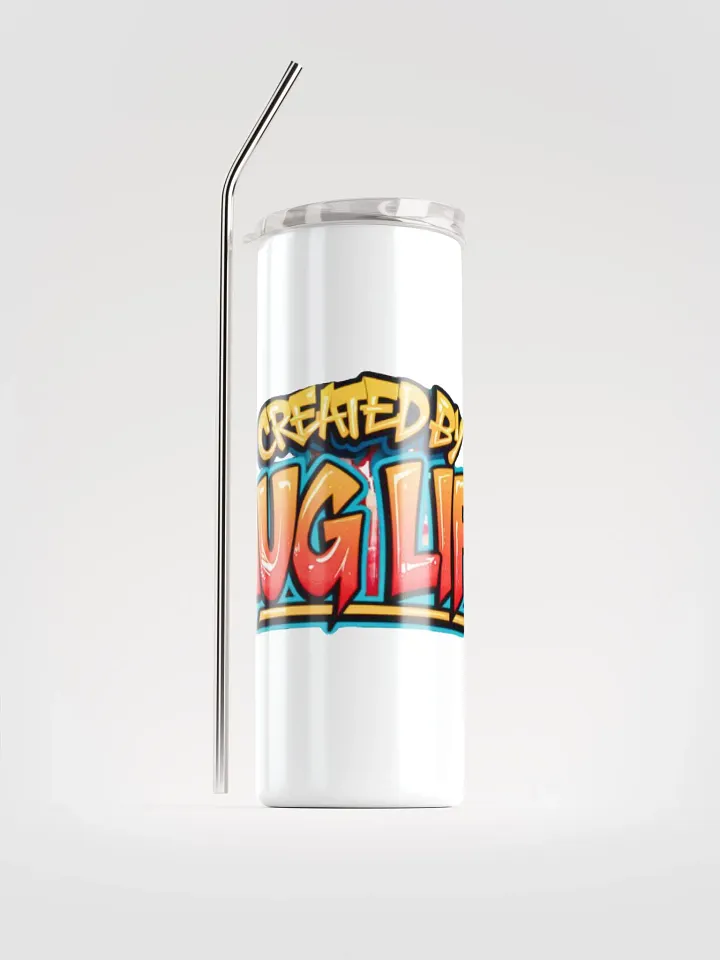 20oz Skinny Stainless Steel Tumbler with Lid and Straw product image (1)