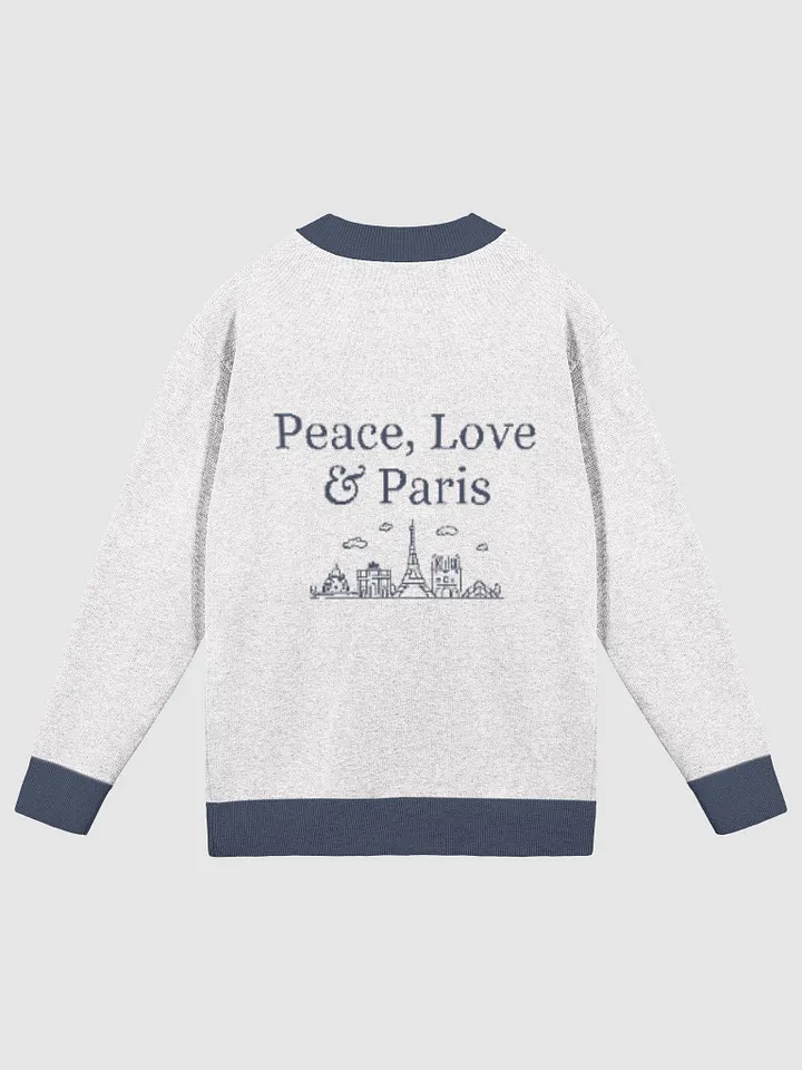 Peace, Love and Paris with Monuments Parisian Chic Knitted Cardigan product image (7)