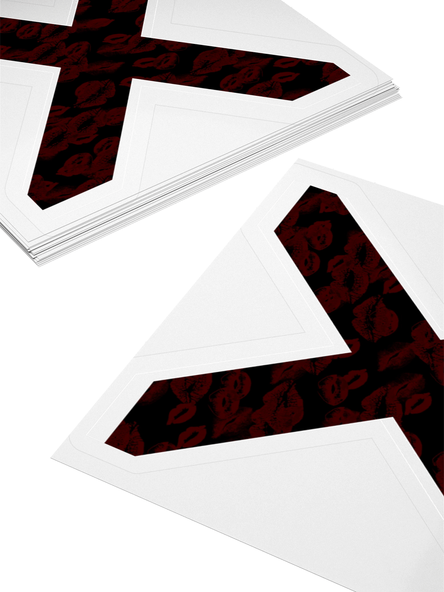 Black X Subtle Red Lipstick Kisses | Kiss-cut Sticker product image (4)