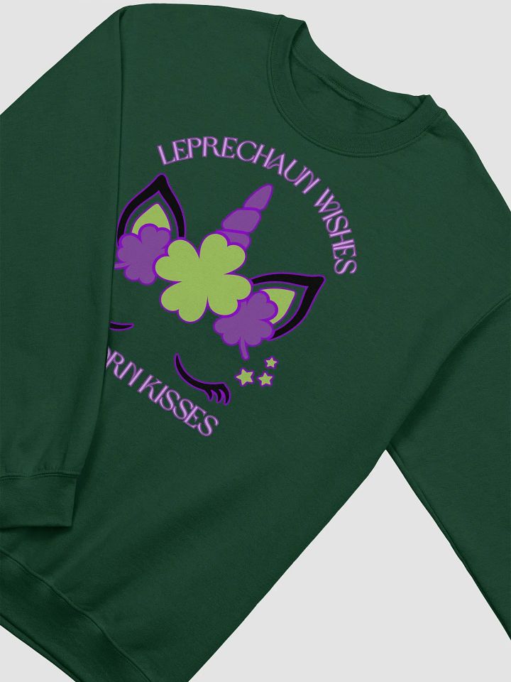 Leprechaun Wishes & Unicorn Kisses Classic Crewneck Sweatshirt product image (16)