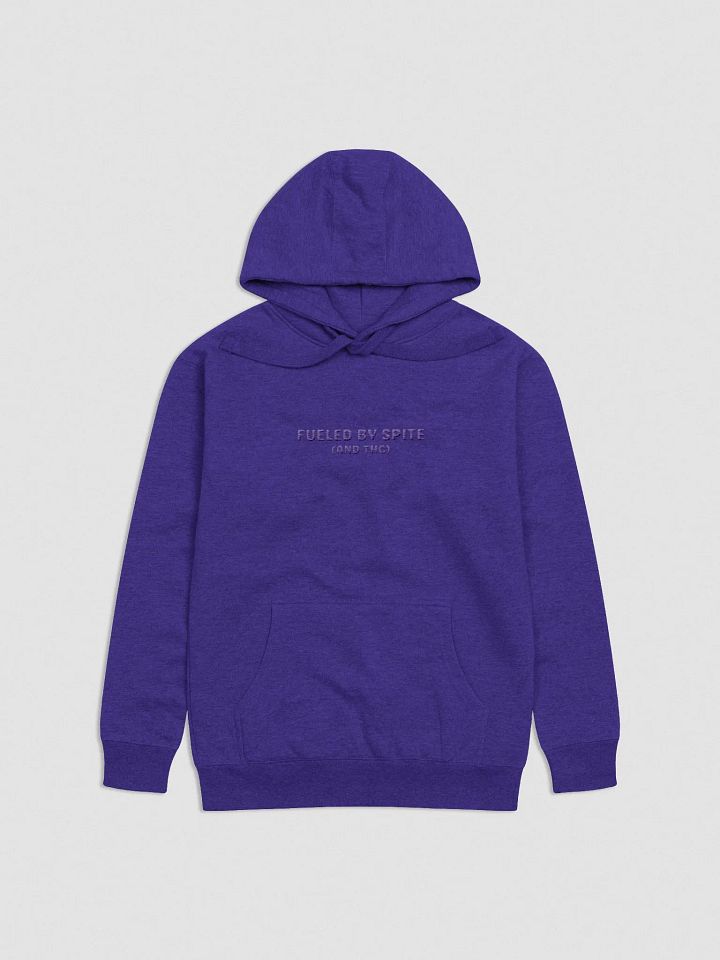 FUELED BY SPITE (purple thread) embroidered heavyweight hoodie product image (2)