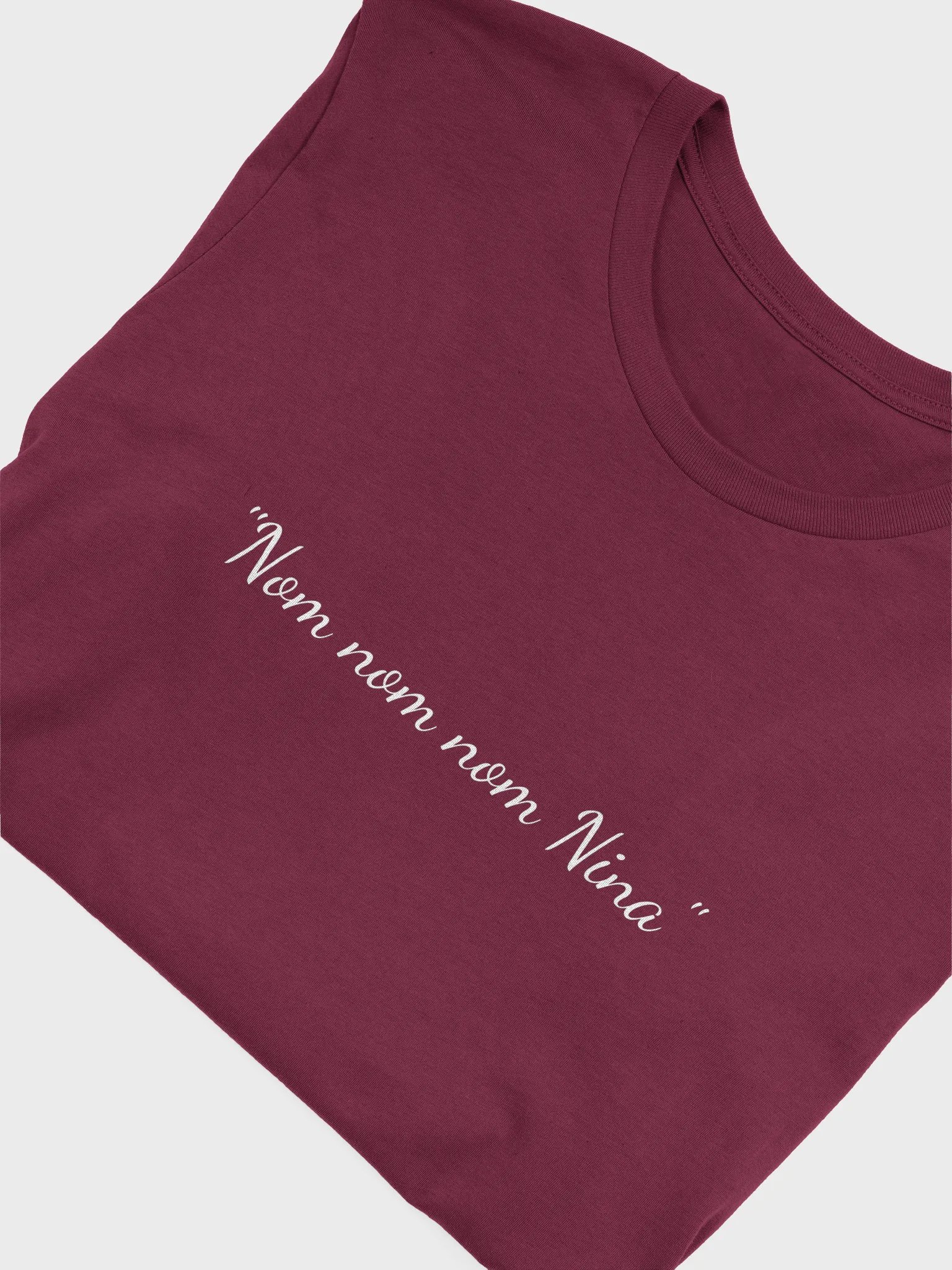 Nom Nom Nom Nina T-shirt (White text) product image (47)