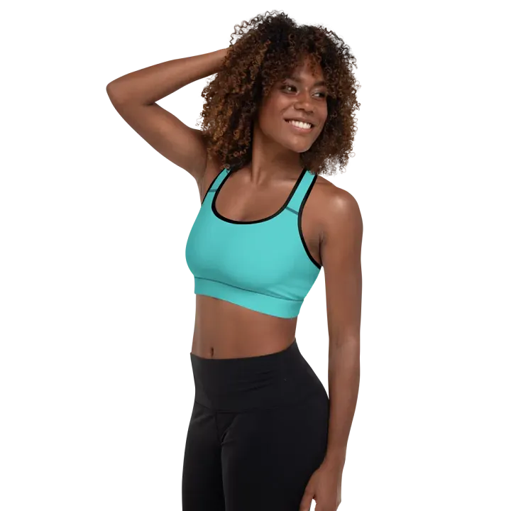 Dark Turquoise Padded Sports Bra product image (1)