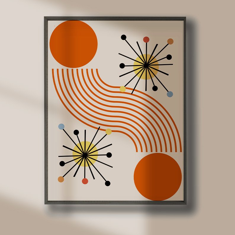 Mid Century Modern Gallery Wall Set of 6 DIGITAL Prints product image (6)