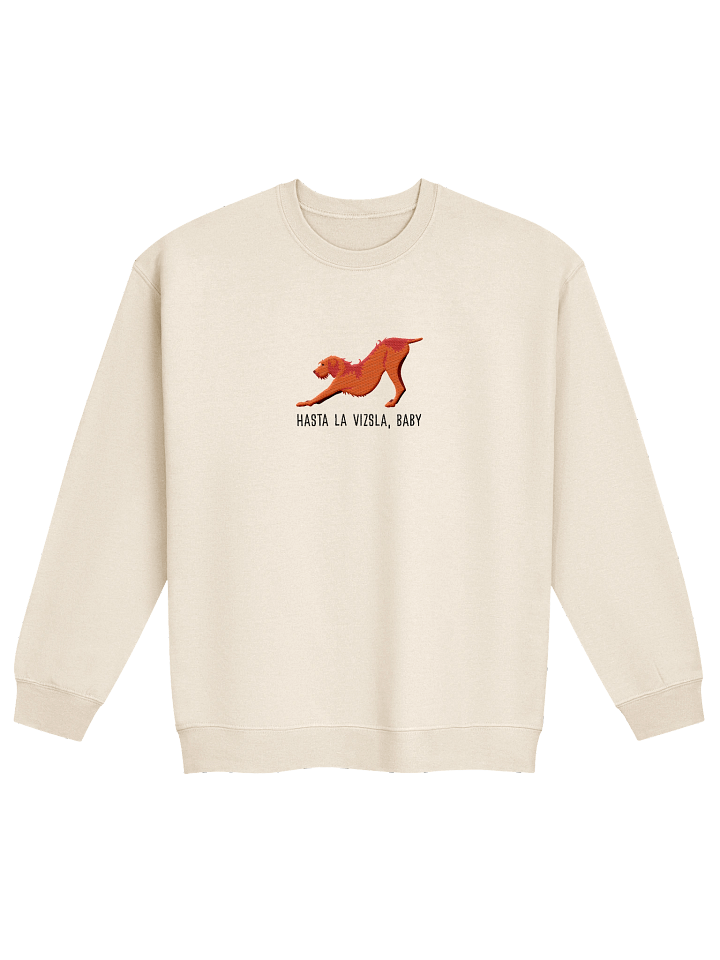 Hasta La Vizsla, Baby Sweatshirt (Embroidered) of a Wirehaired Vizsla(Docked Tail) product image (21)