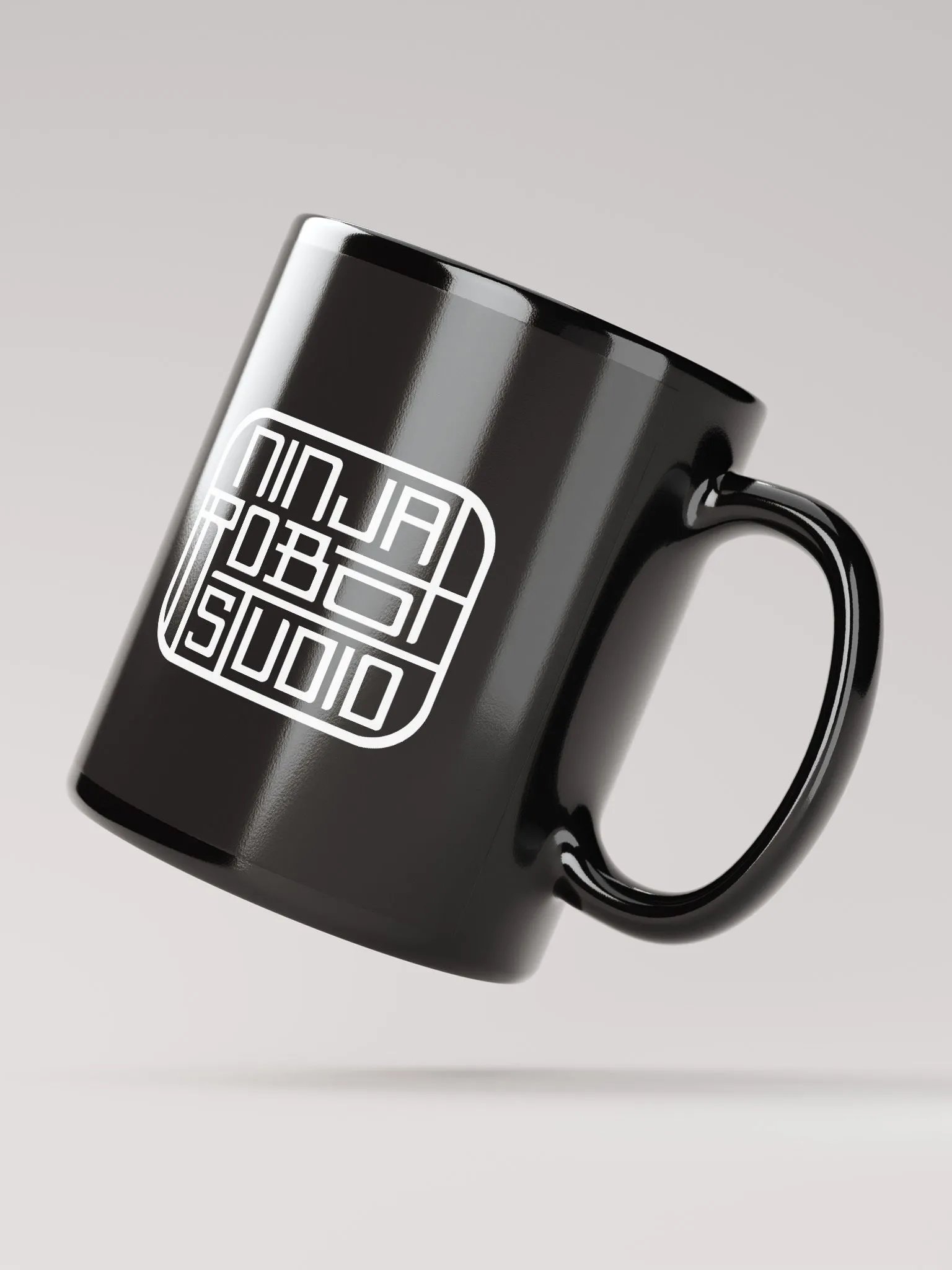 Ninja Robot Black Coffee Mug product image (4)