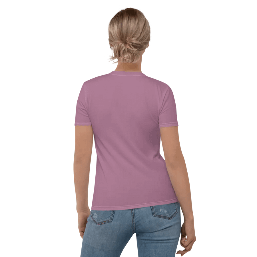 Plain Medium Dark Lilac Purple Soft Summer Women's Crewneck Polyester Heavyweight Premium T-Shirt by Treasure Pie product image (5)