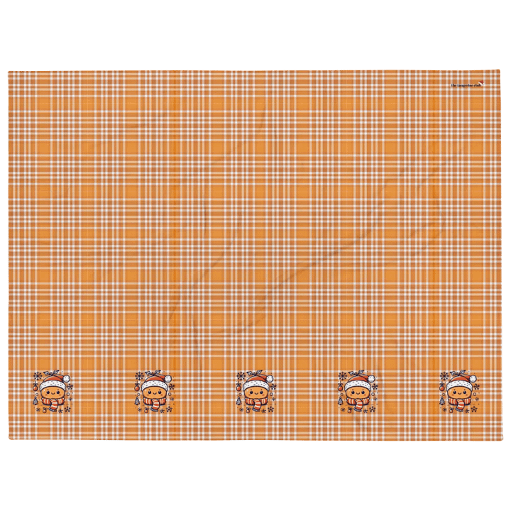 Tangerine Plaid Xmas Blanket product image (1)