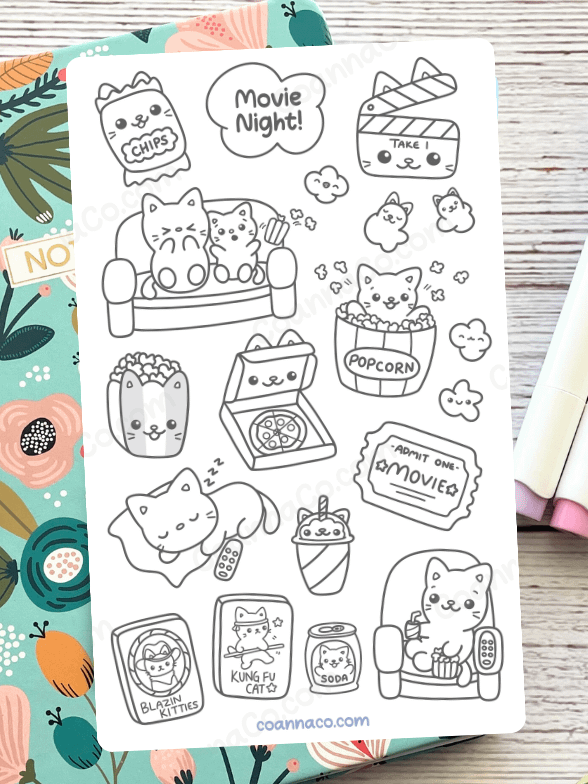 Movie Night Sticker Sheet product image (1)
