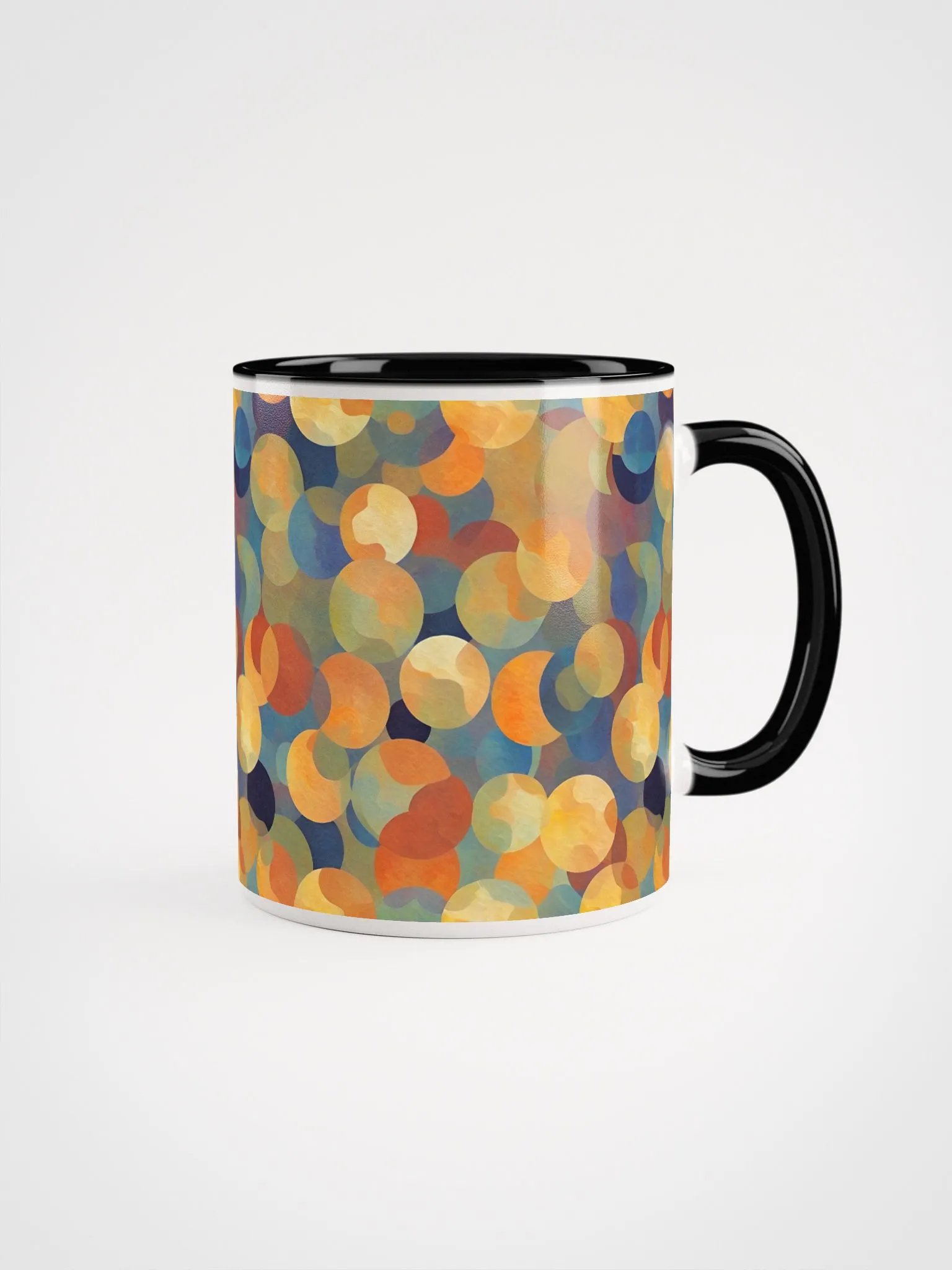 Coffee Mug with Color Inside - Modern Boho Watercolor Spheres product image (2)