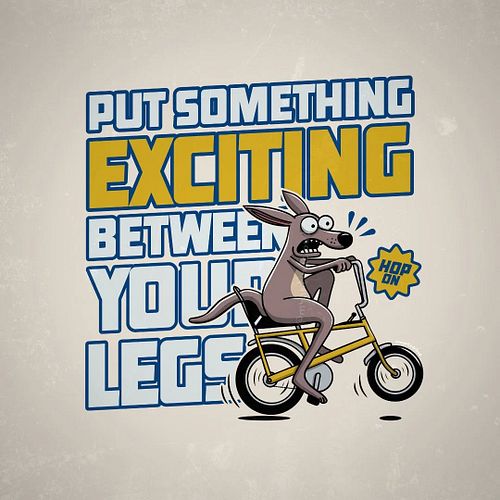 To go with the Kangaroo suggestion I paired it with an iconic ride from the 70's and a bold retro typeface for today's graphi...