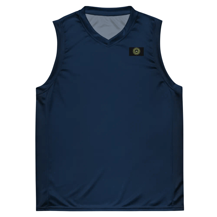 Intricate Circle Unisex Basketball Jersey_Navy product image (2)