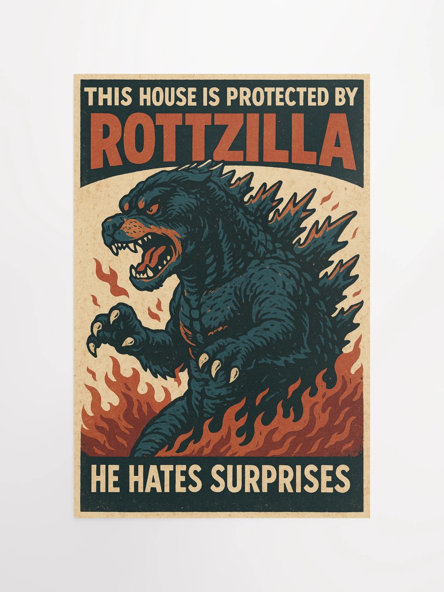 This House Is Protected by Rottzilla — He Hates Surprises. Poster product image (11)