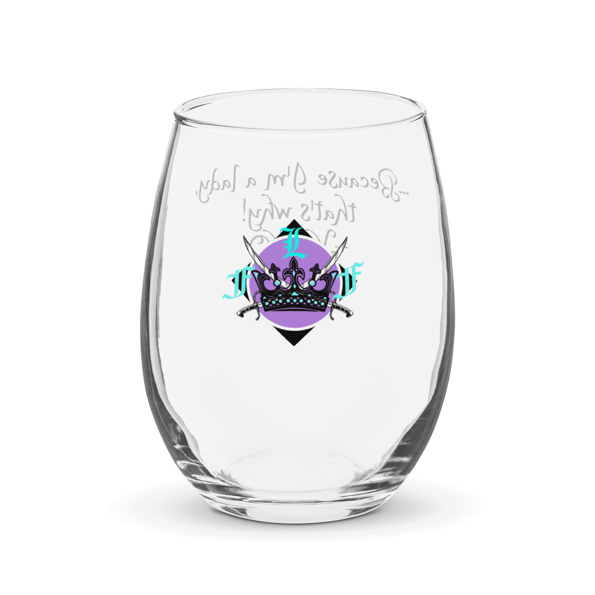 XOXO Crowned Lady Stemless Wine Glass product image (7)