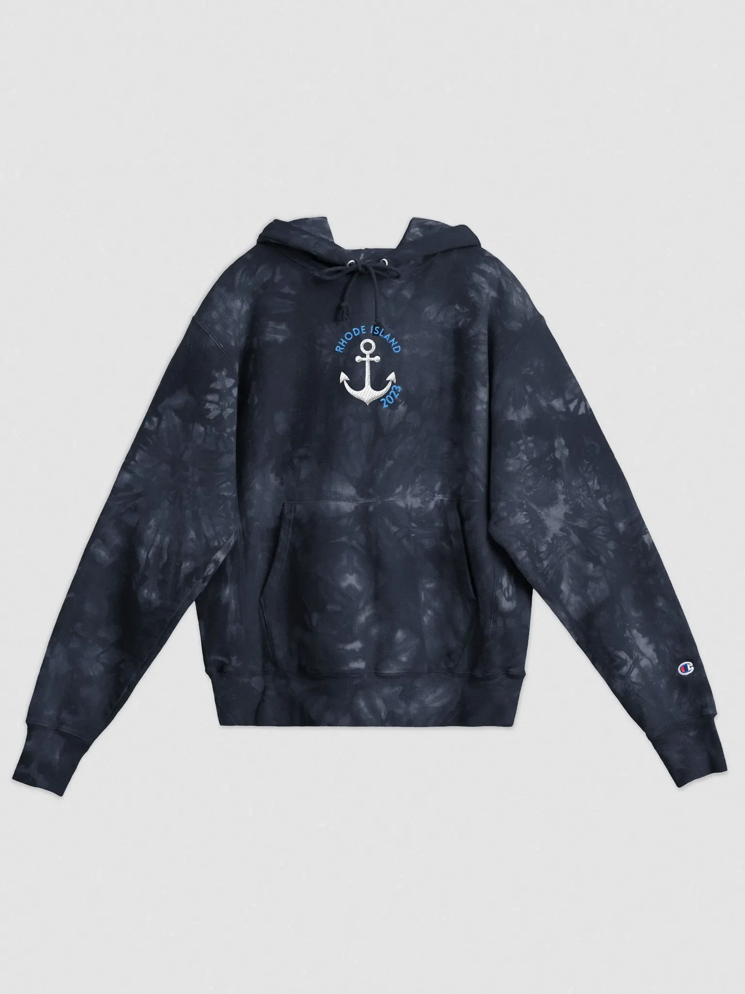 Embroidered Anchor Tye Dye Hoodie (Heavyweight Fabric) product image (2)