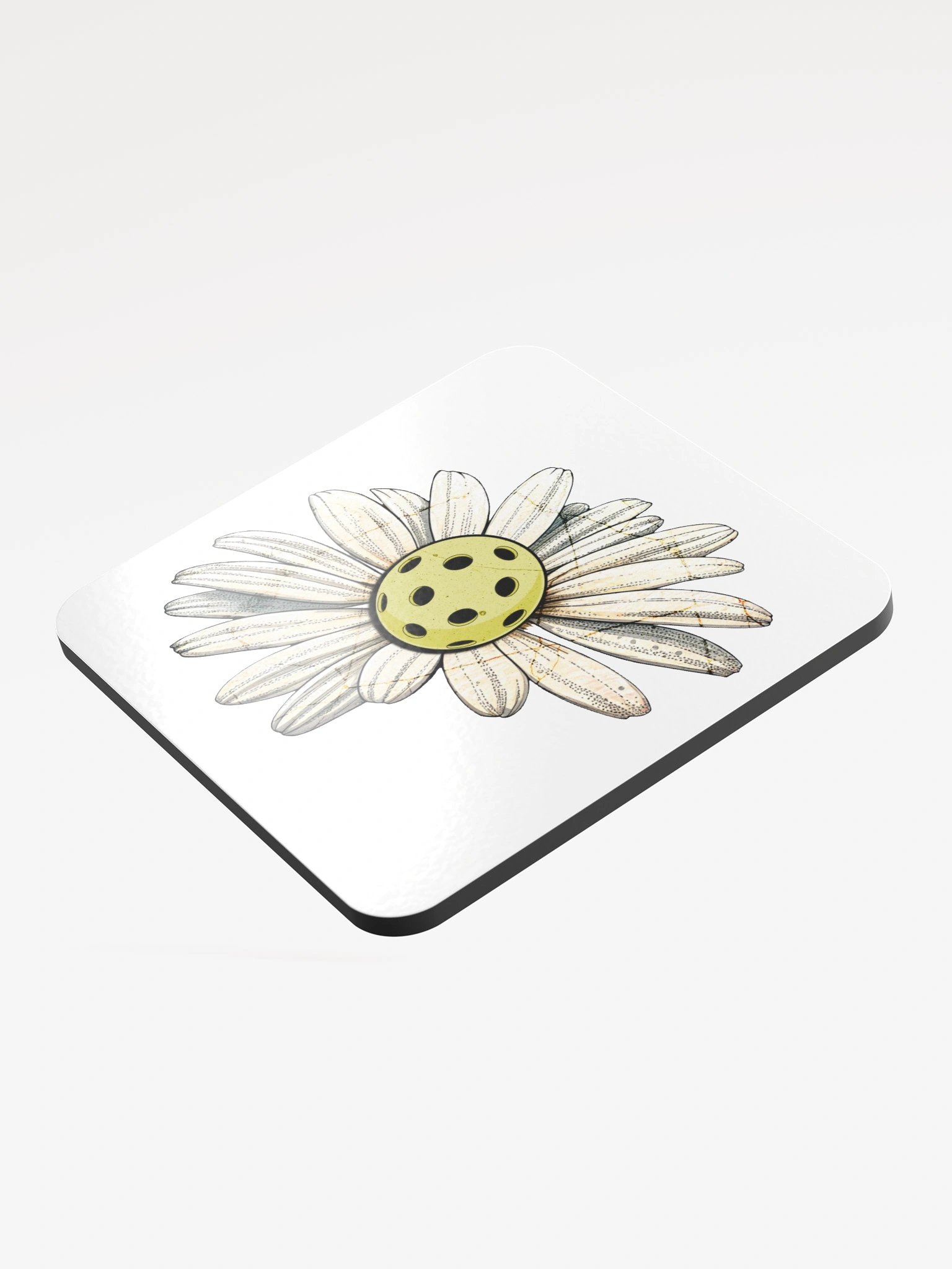 Flower Daisy Pickleball Dreams Glossed Coaster product image (4)