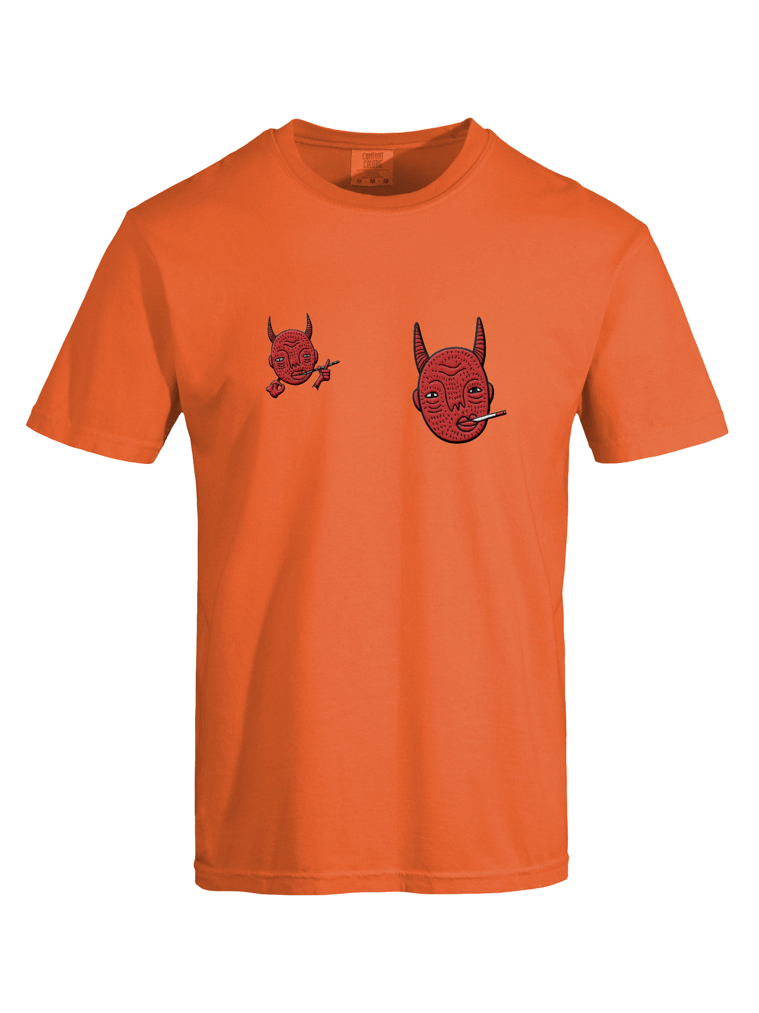 Horned Cartoon Face Graphic Tee product image (25)