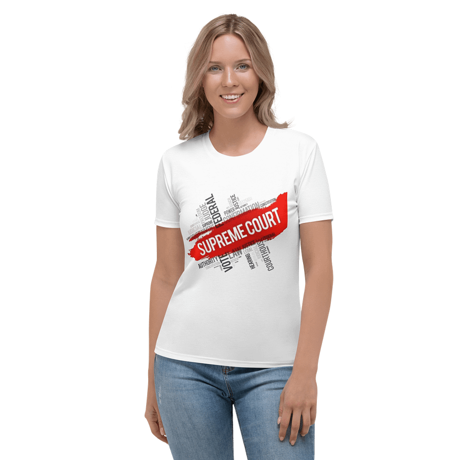 Women's Crew Neck T-Shirt Supreme Lettering Worlds product image (1)