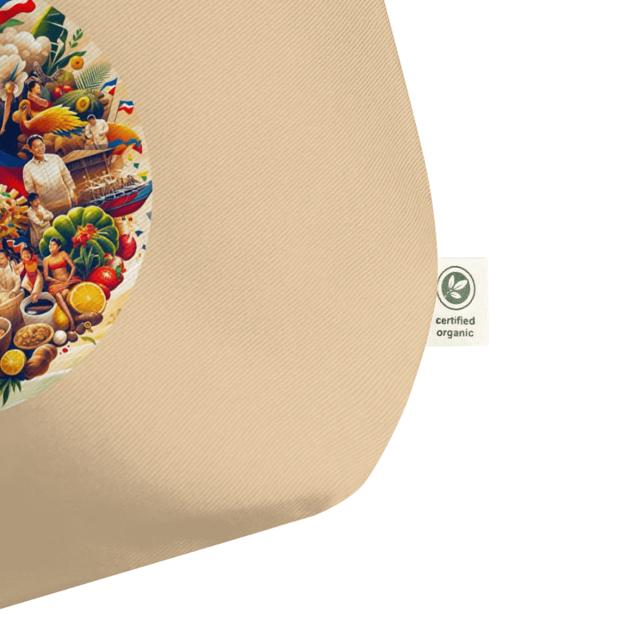 FILIPINO HERITAGE TOTE: VIBRANT PHILIPPINES CULTURE MOSAIC BAG VERSATILE USE (ONE-SIDED), ORGANIC CREAM WIDE TOTE BAG product image (4)