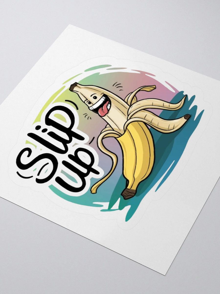 Playful "Slip Up" Banana Sticker - Fun Cartoon Decal product image (3)