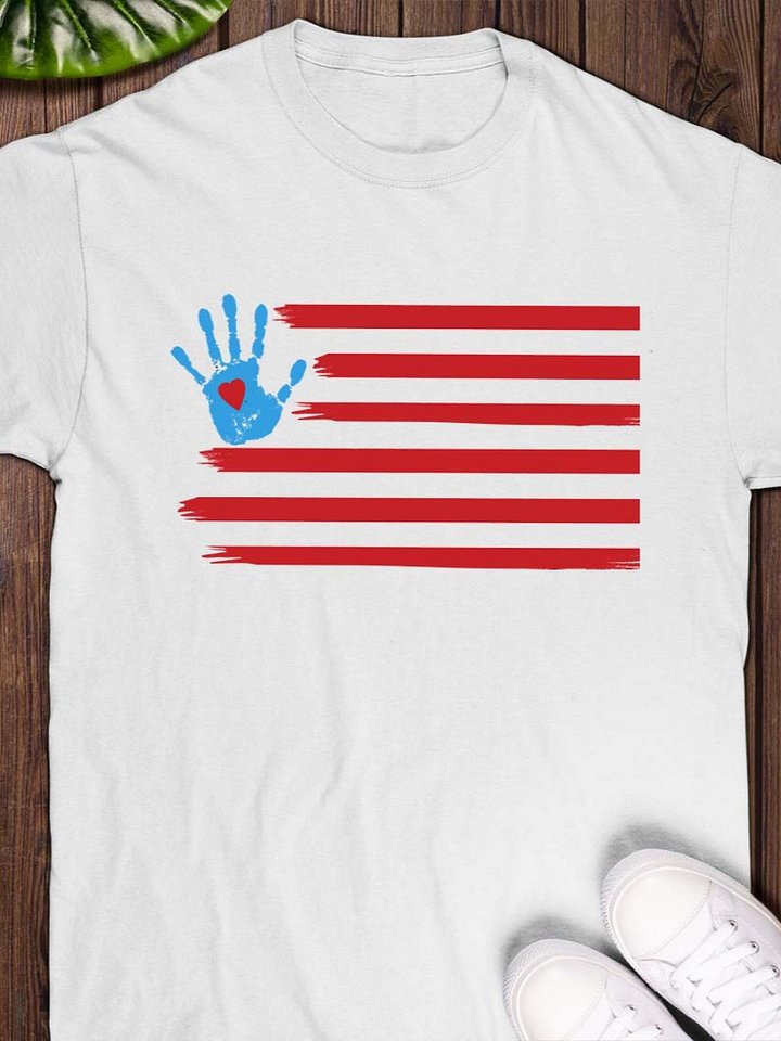 American Flag Handprint T-Shirt product image (1)