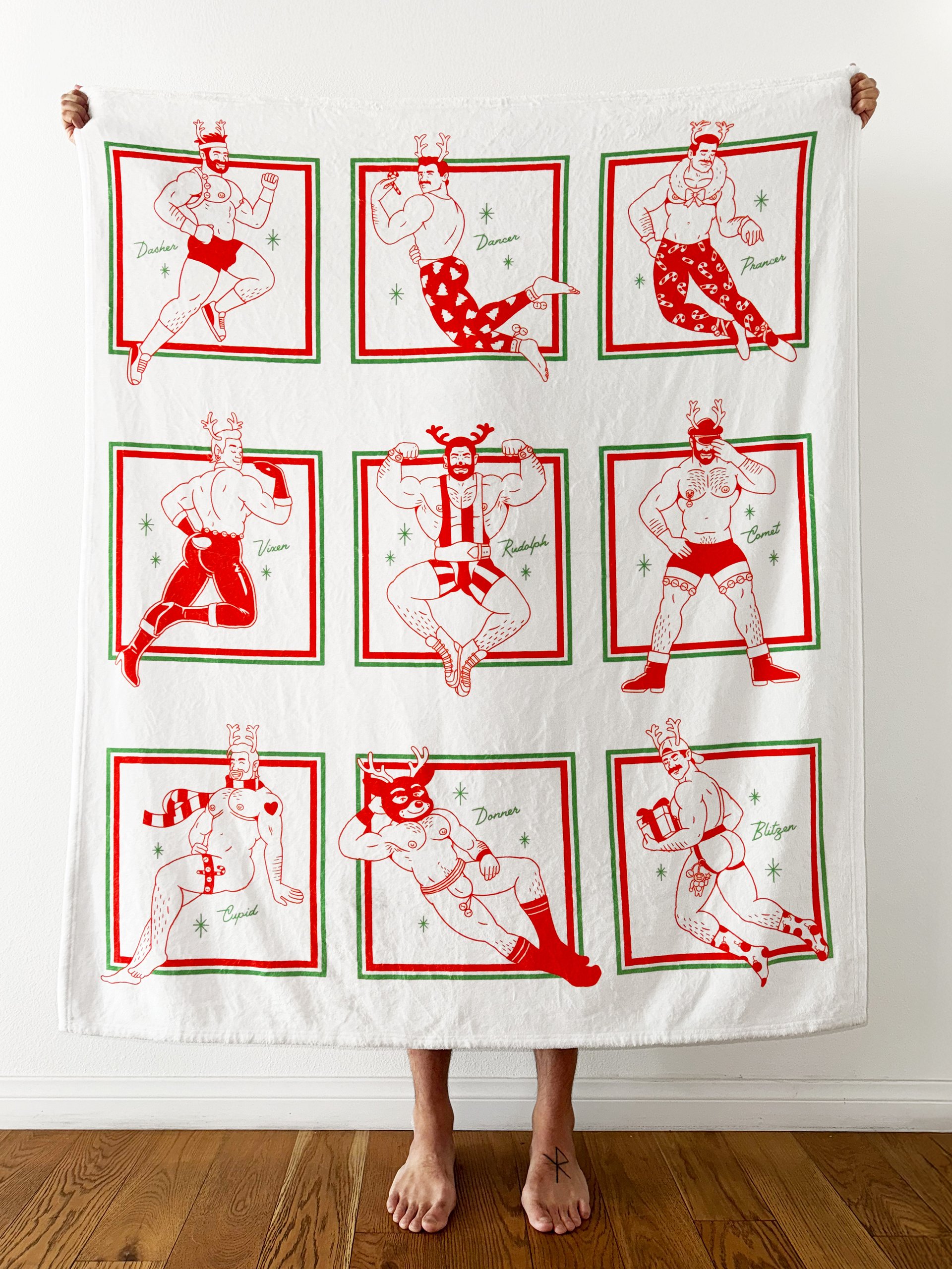 Reindeer Boys Throw Blanket product image (2)