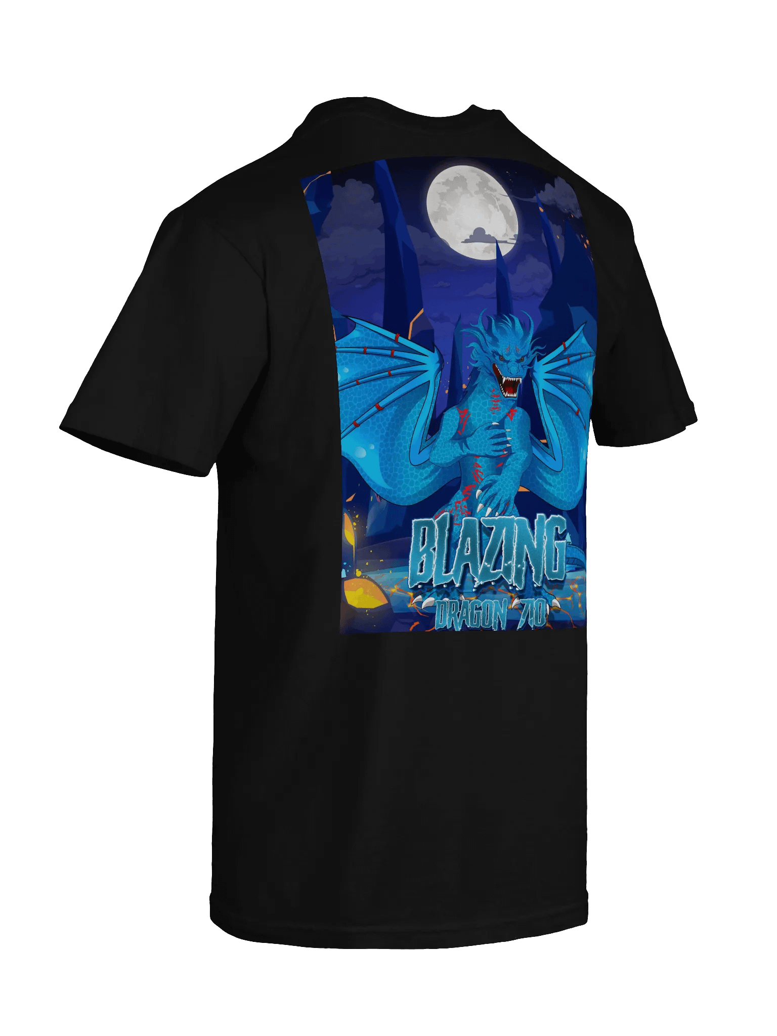 nite blue fire dragon shirt product image (76)