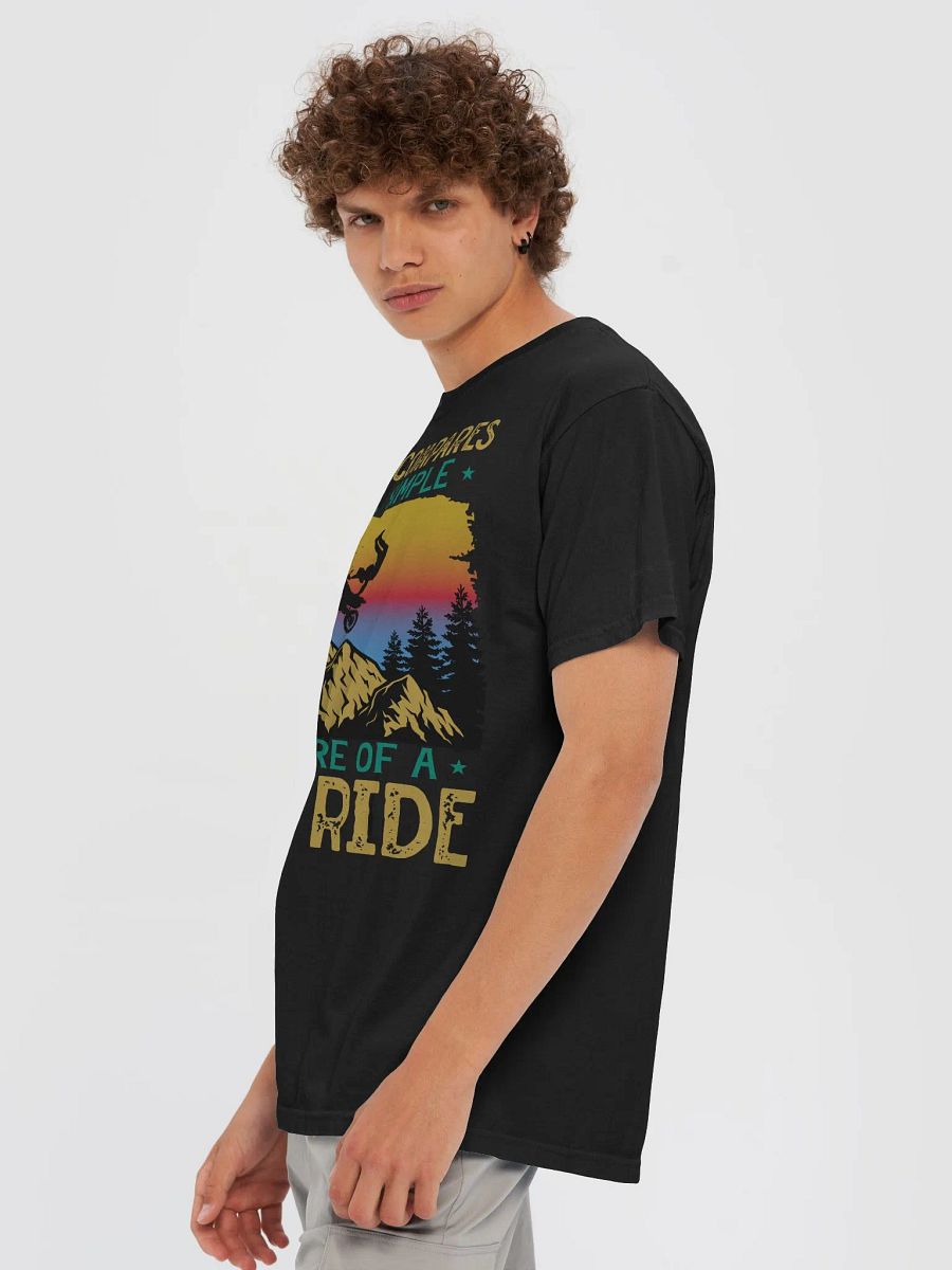 Simple Pleasure of a Bike Ride - Mountain Biking Unisex Heavyweight T-Shirt product image (6)