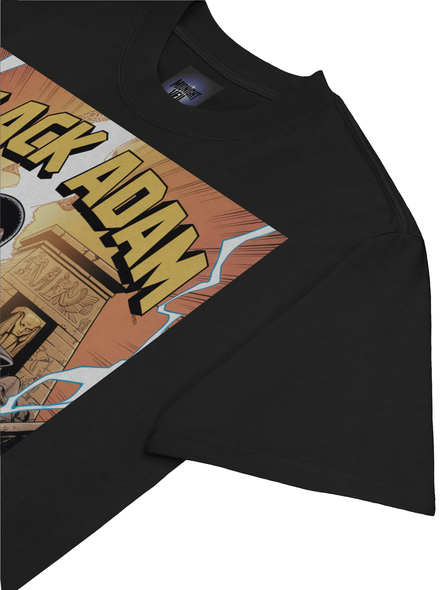 Black Adam Power of Shazam Oversized Faded T-Shirt – Kahndaq Eclipse Fury product image (7)