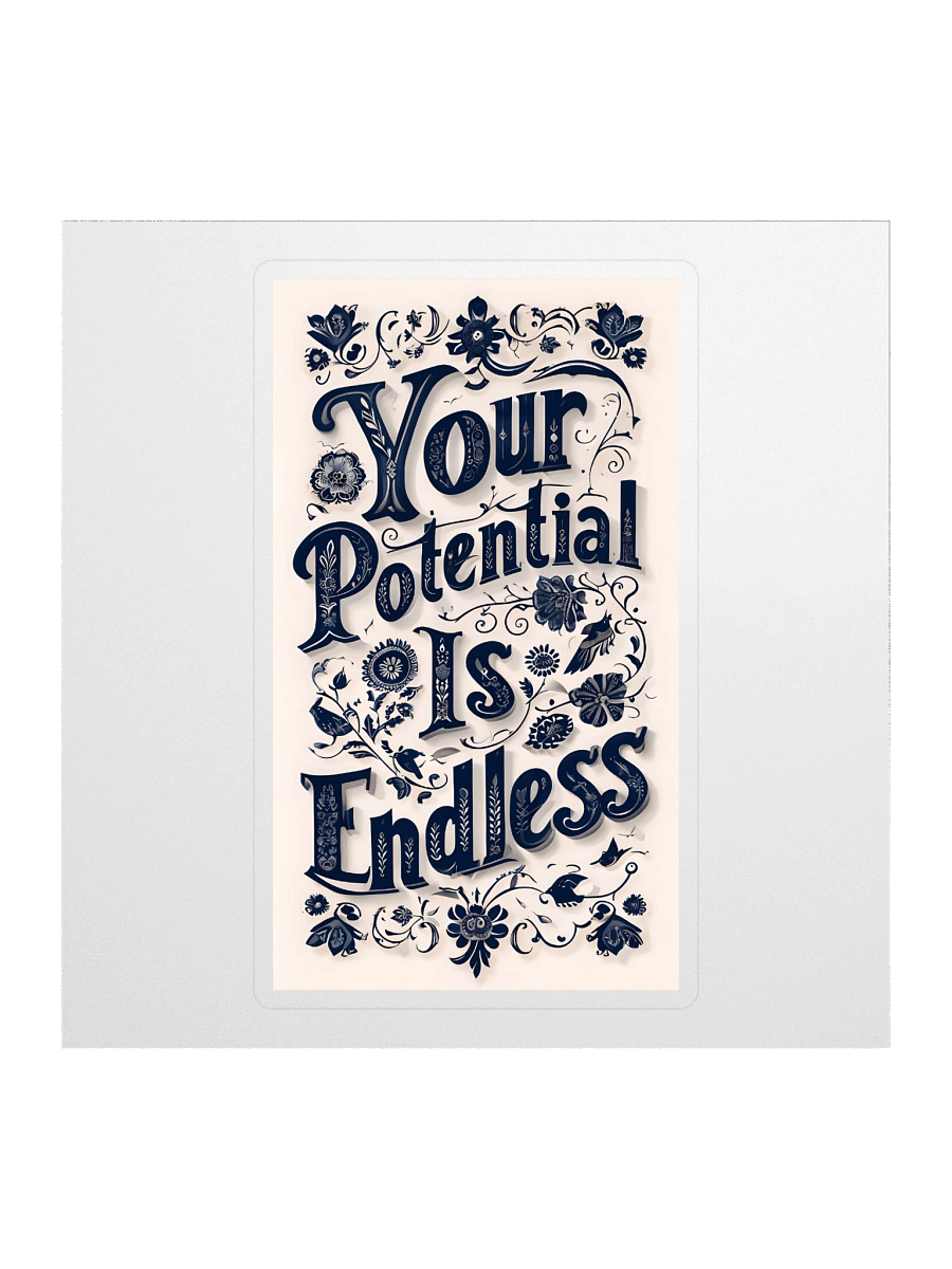 Your Potential Is Endless – Motivational Typography Sticker product image (1)