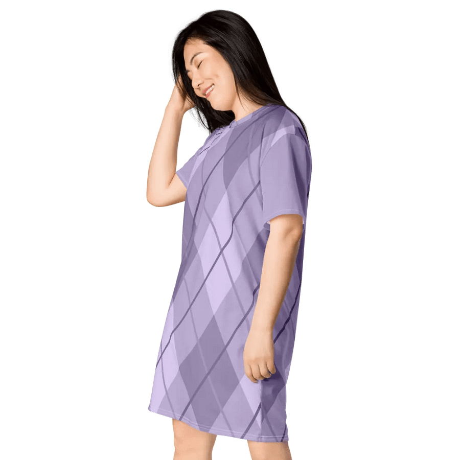 Lilac Argyle T-Shirt Dress product image (3)