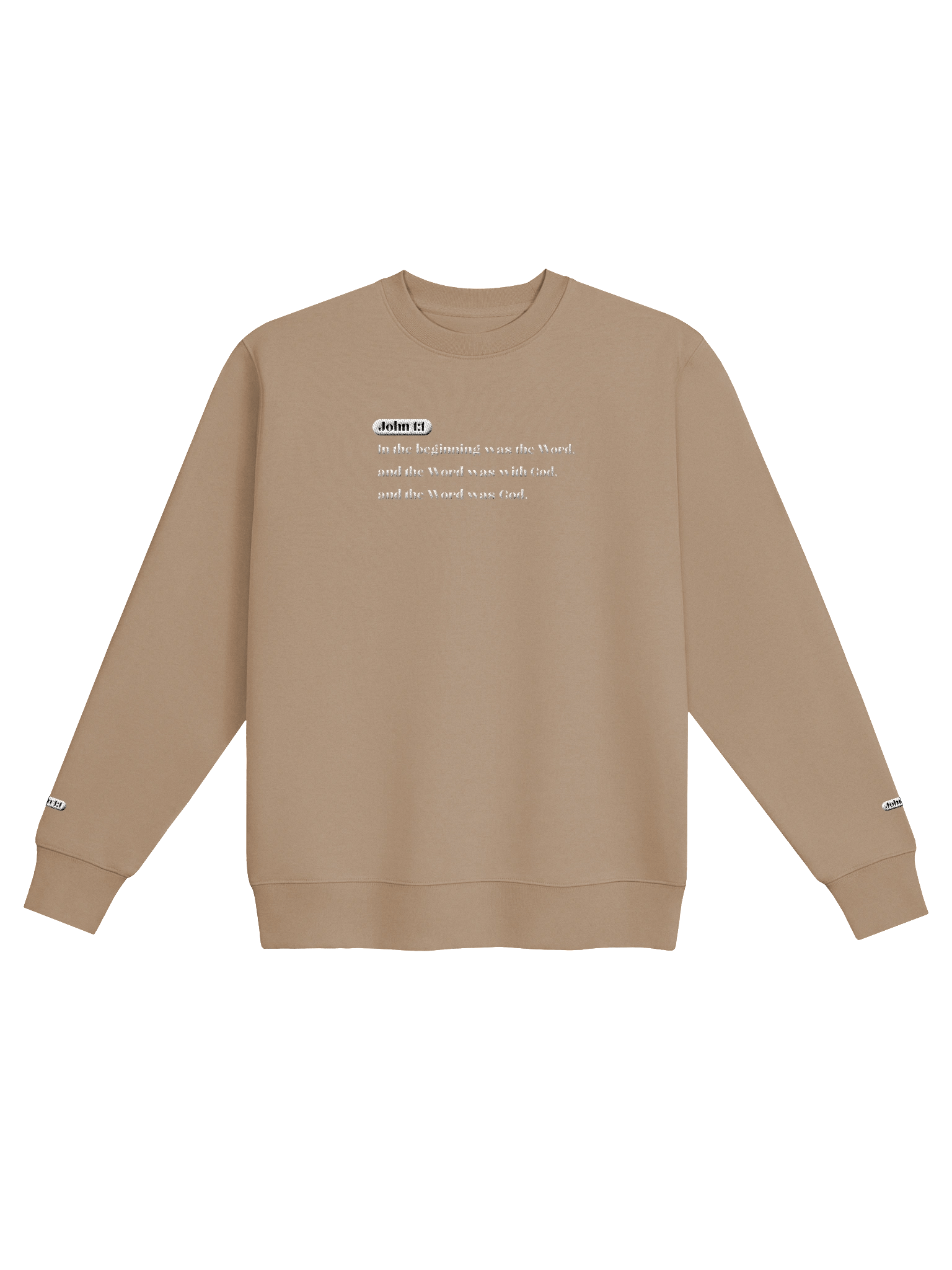 Bold Scripture Sweatshirt Embroidered - John 1:1 Co. product image (2)