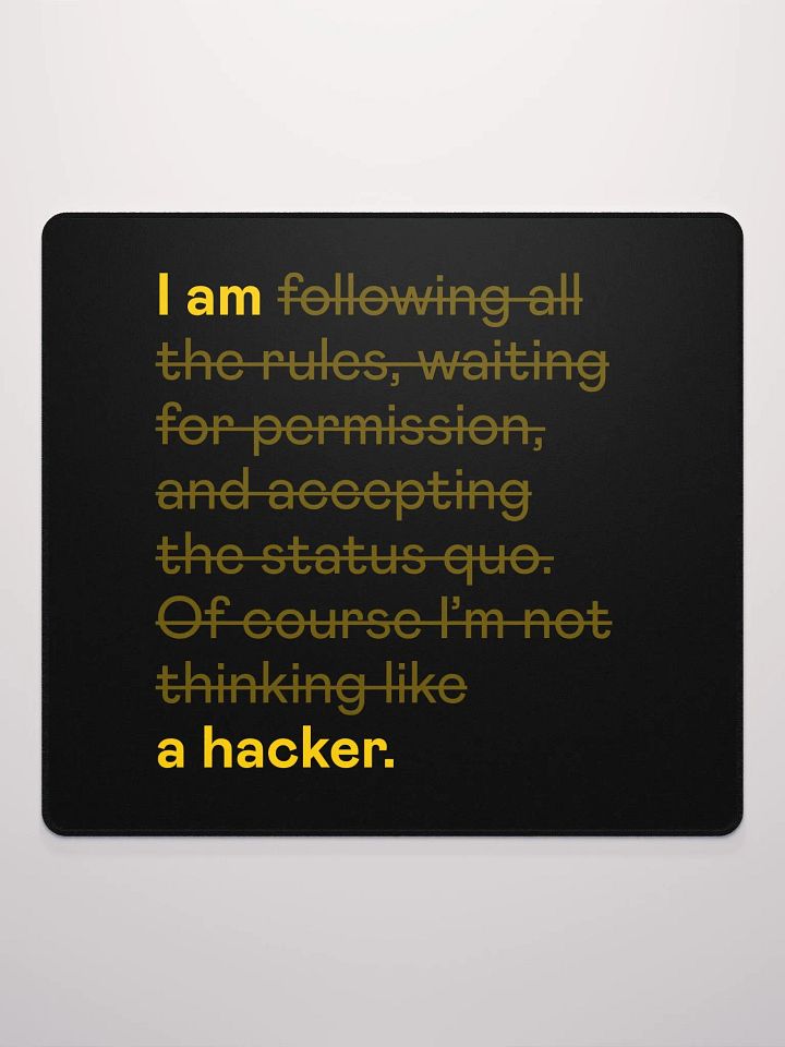 Hacker mindset mousepad product image (3)